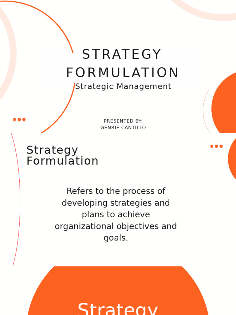 Strategy Formulation in Management | PDF | Strategic Management | Marketing