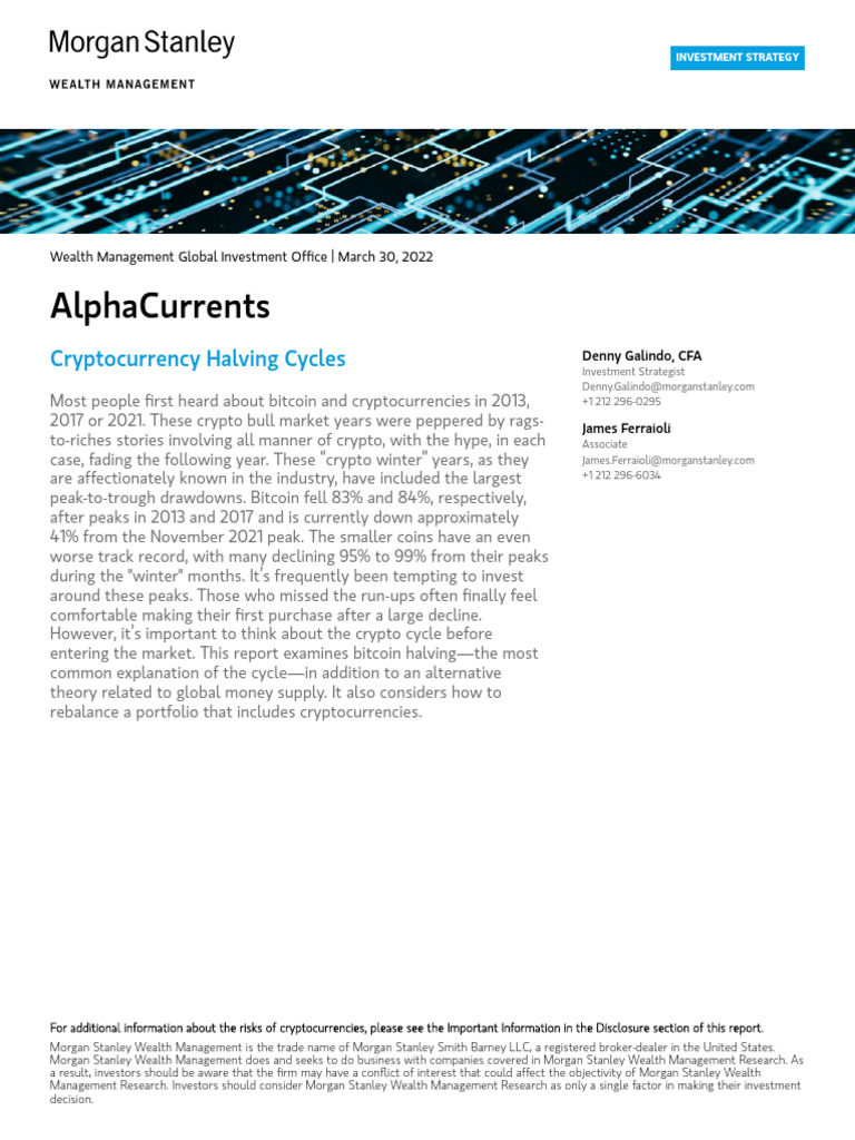 AlphaCurrents Cryptocurrency Halving Cycles | PDF | Bonds (Finance) |  Financial Risk