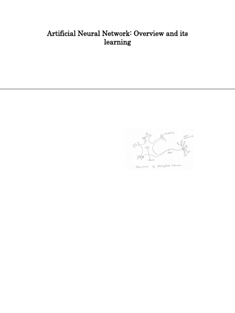 Overview of Artificial Neural Networks | PDF | Machine Learning ...