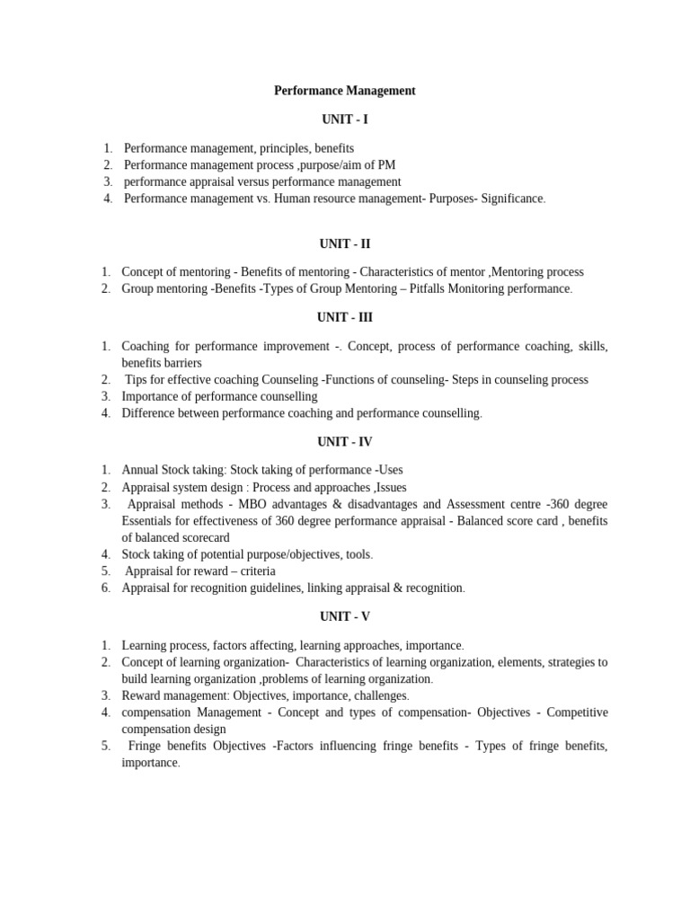 PM Important Questions | PDF