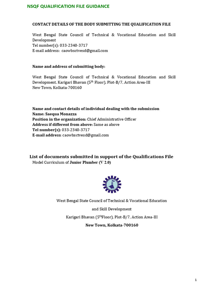 Junior Plumber Qualification Overview | PDF | Vocational Education ...