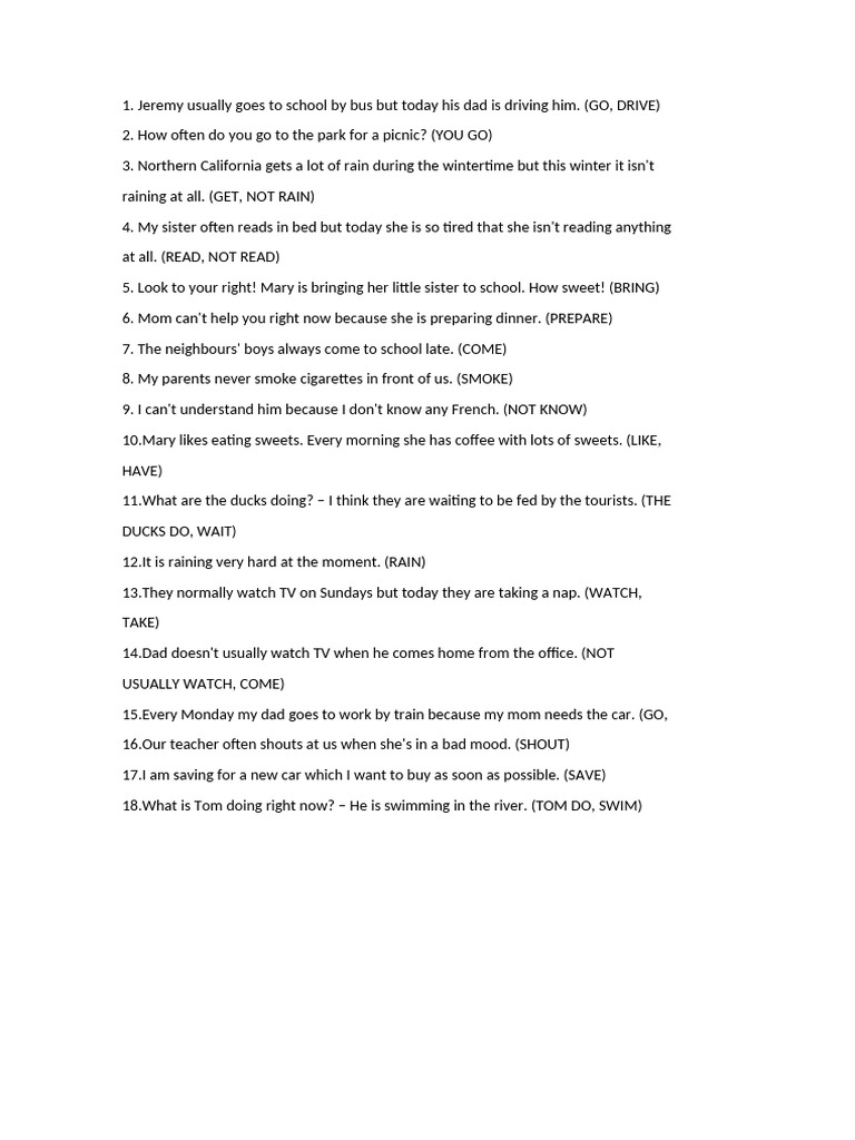 Daily Activities and Routines Explained | PDF