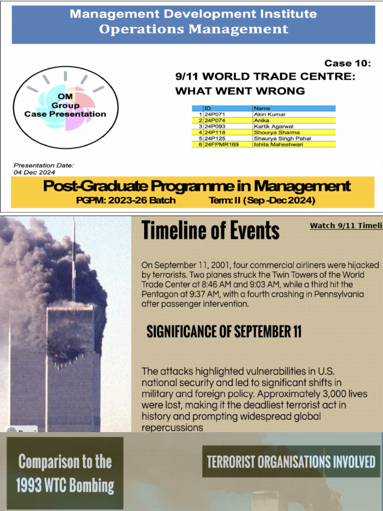 Presentation 1 | PDF | September 11 Attacks | Fires