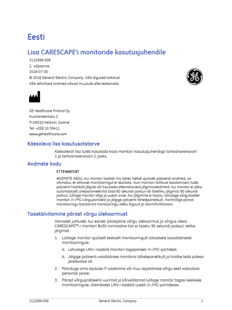 EST 2110369-009 NW Restart Addendum | PDF