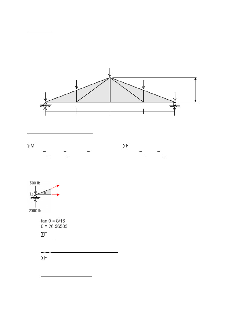 Truss Stress Analysis: Method of Joints & Sections | PDF | Physics