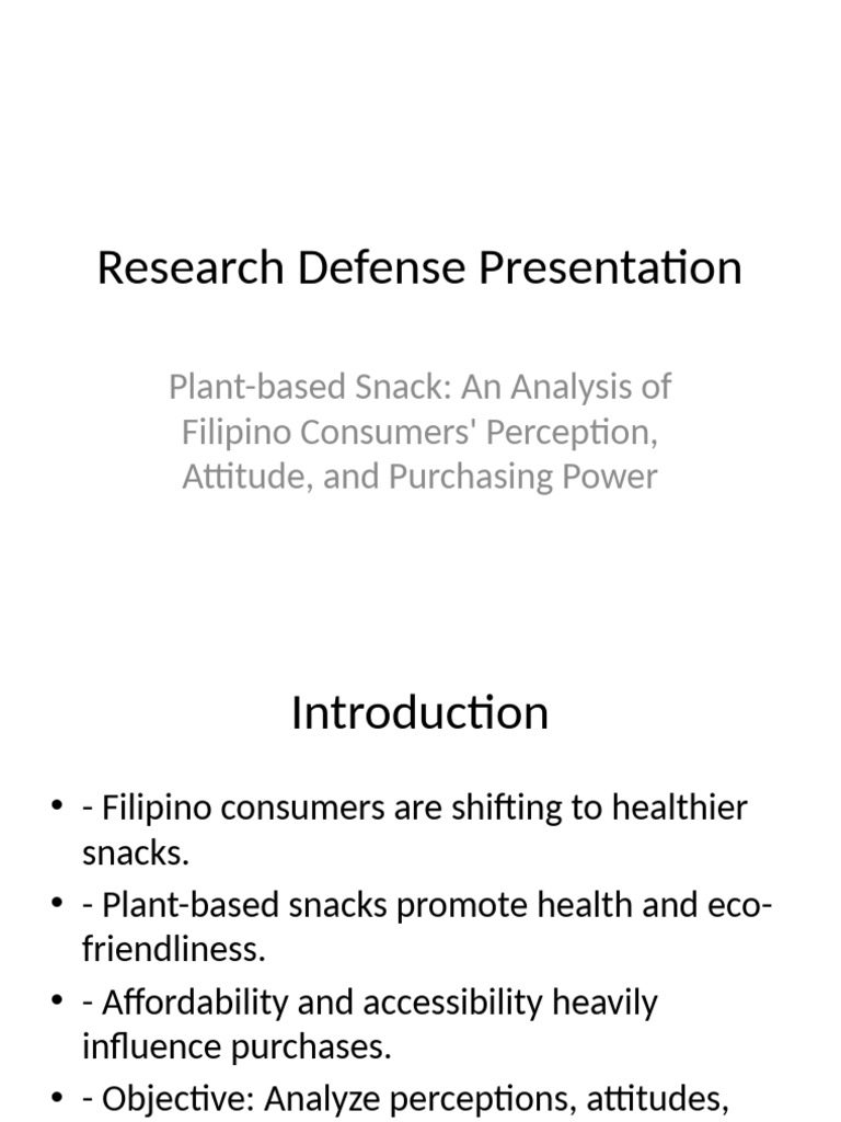 Filipino Consumers' Views on Plant-Based Snacks | PDF | Statistics ...