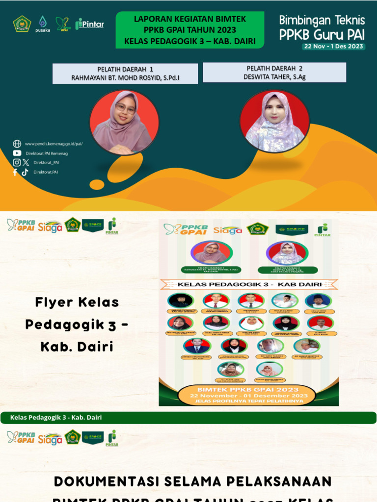 Laporan Kegiatan Bimtek PPKB GPAI 2023 | PDF