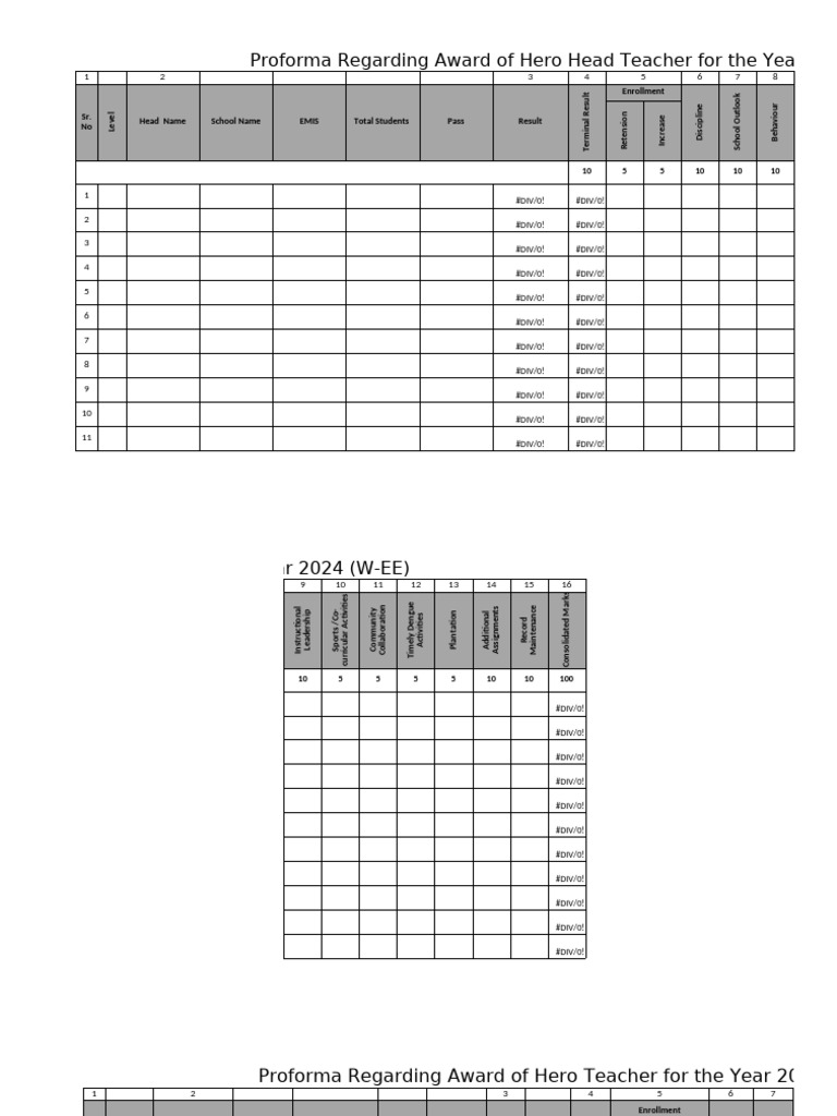 Proforma Hero Teacher | PDF