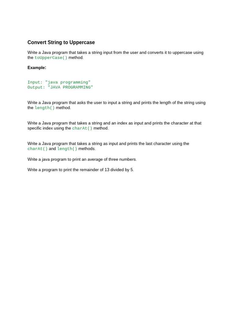 Convert String To Uppercase | PDF