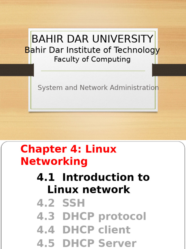 Ch4 Linux Networking | PDF | Ip Address | Internet Protocols
