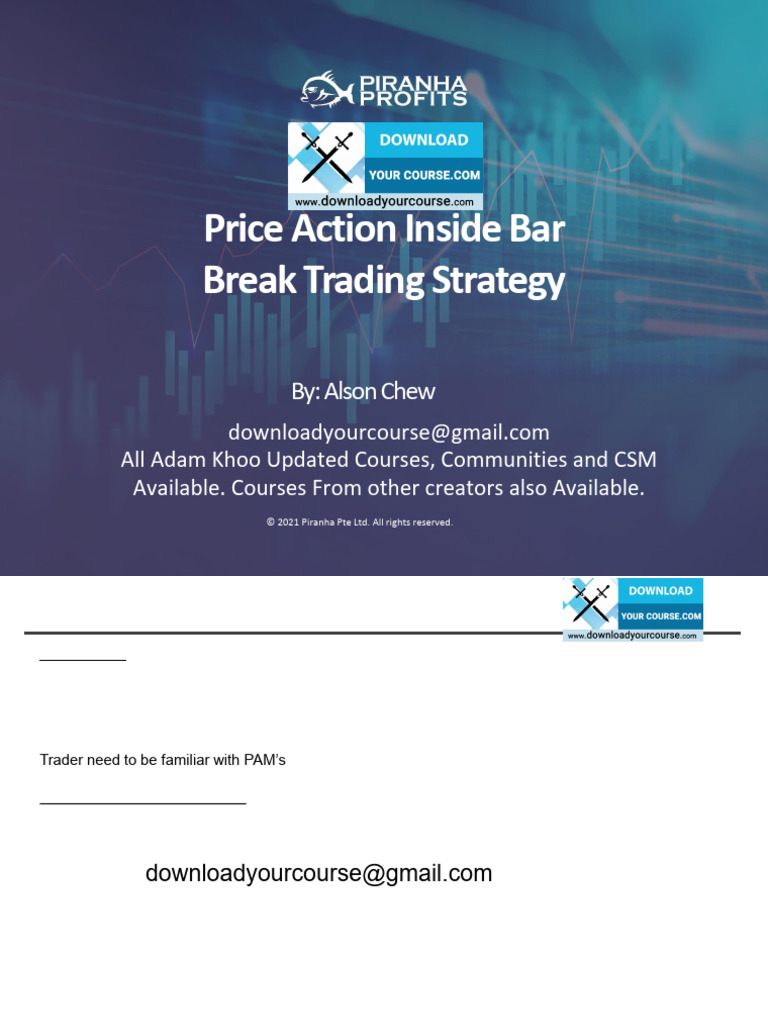 Price Action Inside Bar Break (IBB) Trading Strategy | PDF | Market Trend