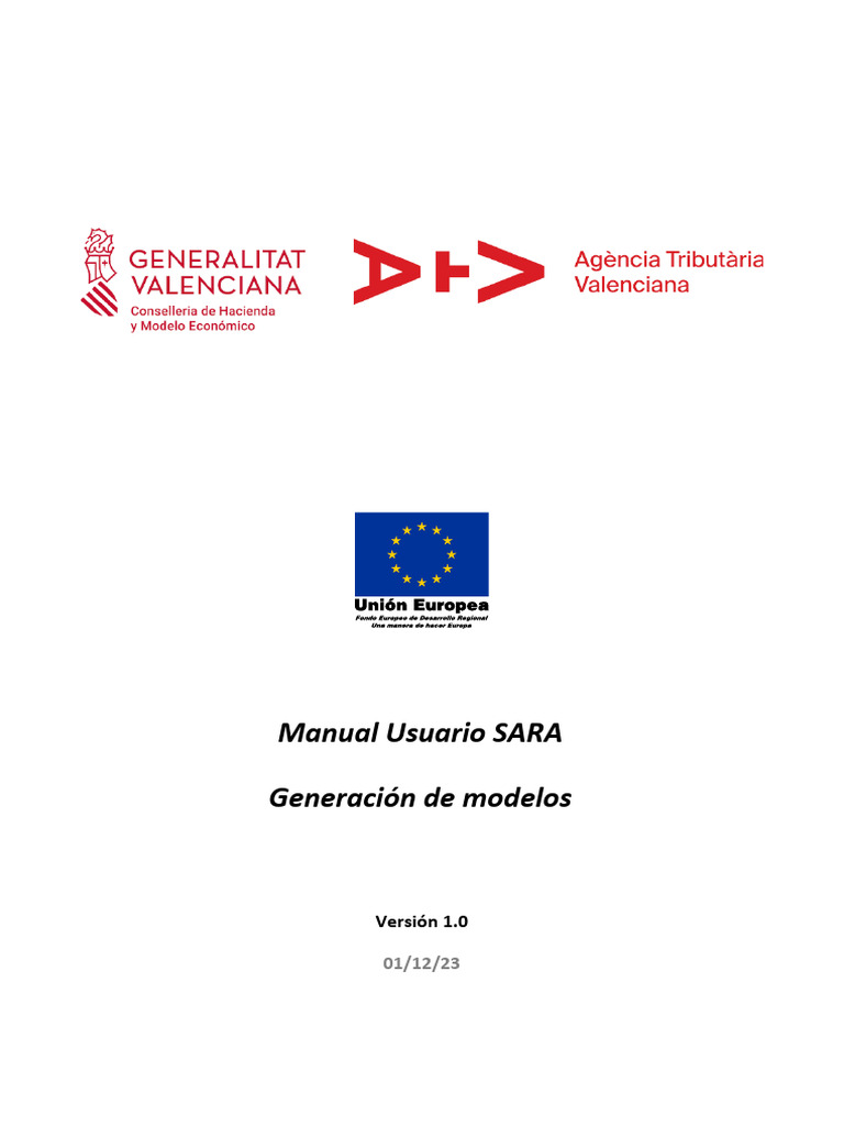 Manual de Usuario SARA: Generación de Modelos | PDF | Software de la ...