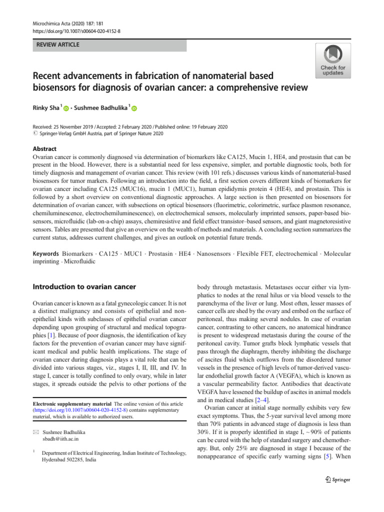 Recent Advancements in Fabrication of Nanomaterial Based Biosensors For ...