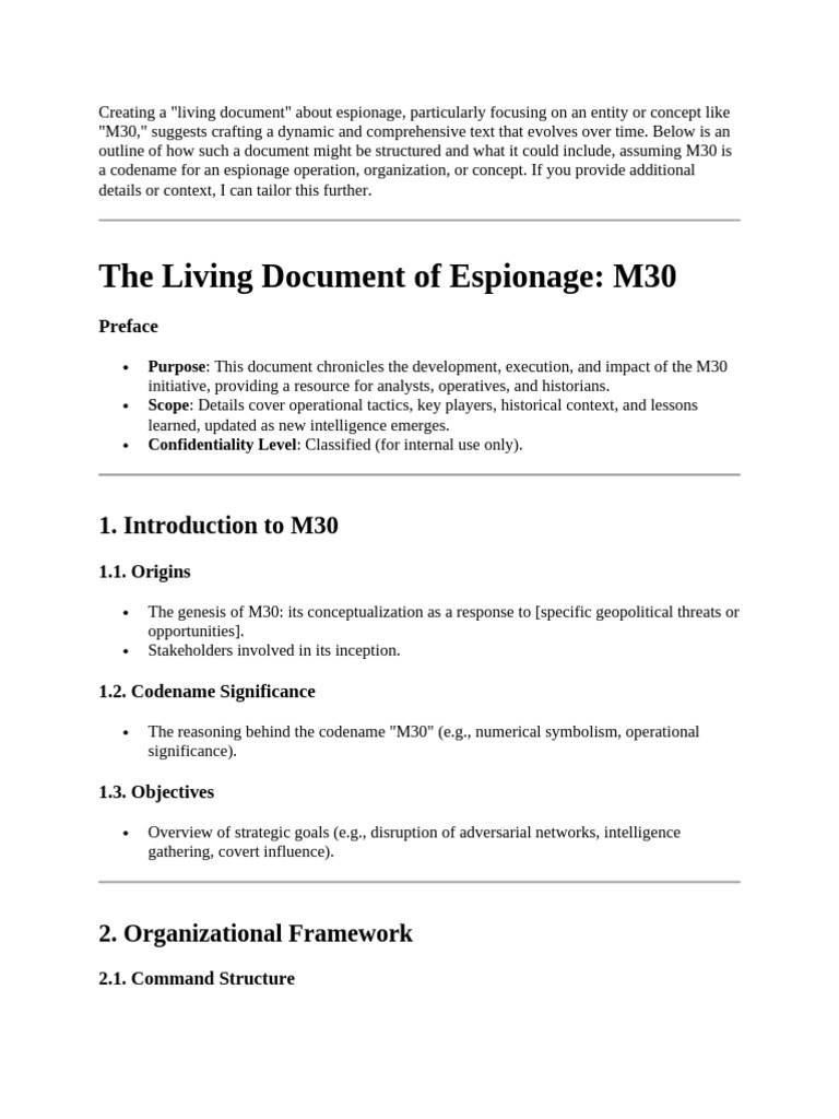 Creating a pdf espionage counterintelligence