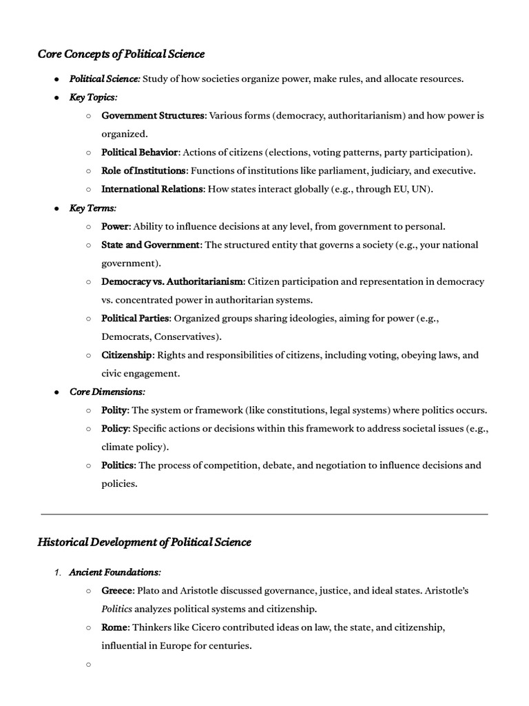 Political Science | PDF | Democracy | Political Ideologies