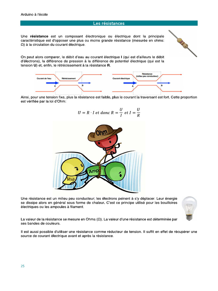 Arduino - Les Résistances | PDF