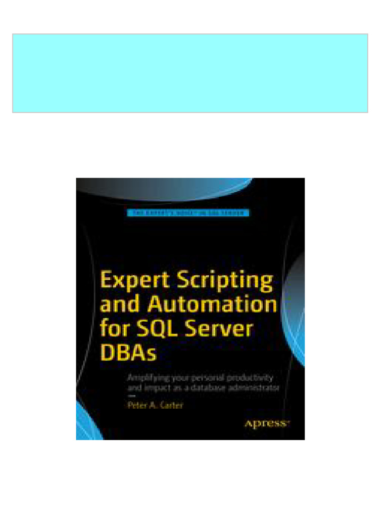 Instant Download Expert Scripting and Automation for SQL Server DBAs ...