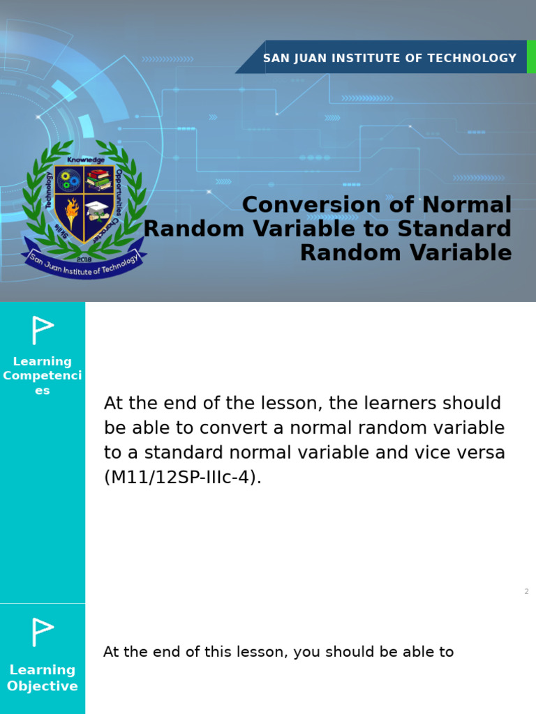 Conversion of Normal Random Variable to Standard Random | PDF | Normal ...