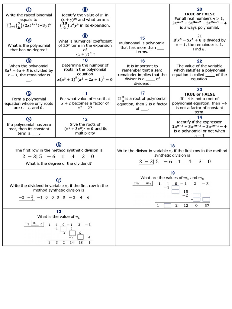 Moving Activity 2nd Evaluation 064237 | PDF | Polynomial | Factorization