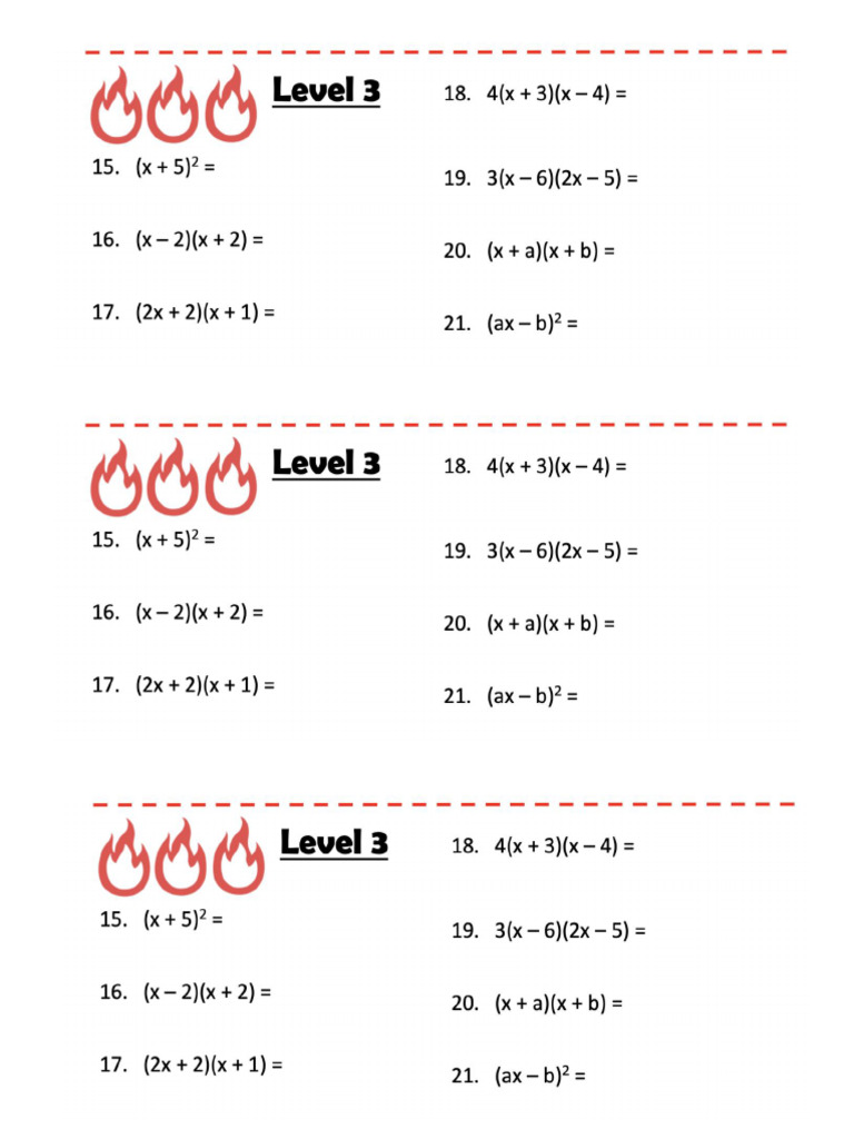 Double Brackets Level 3 | PDF