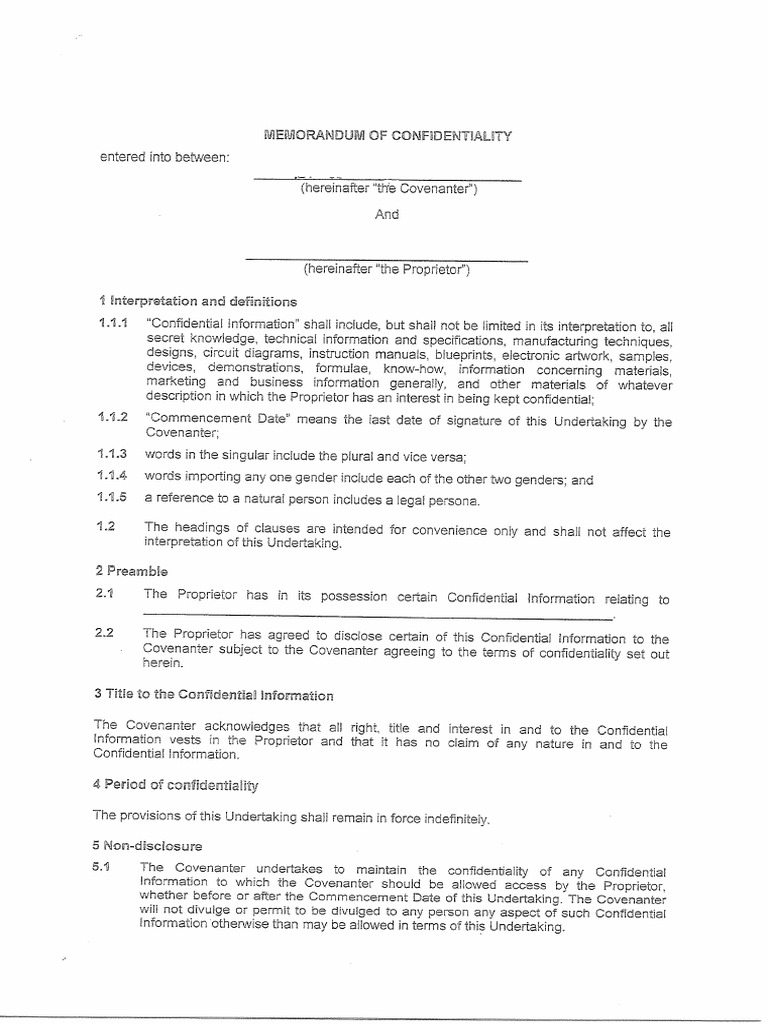 Confidentiality Agreement | PDF