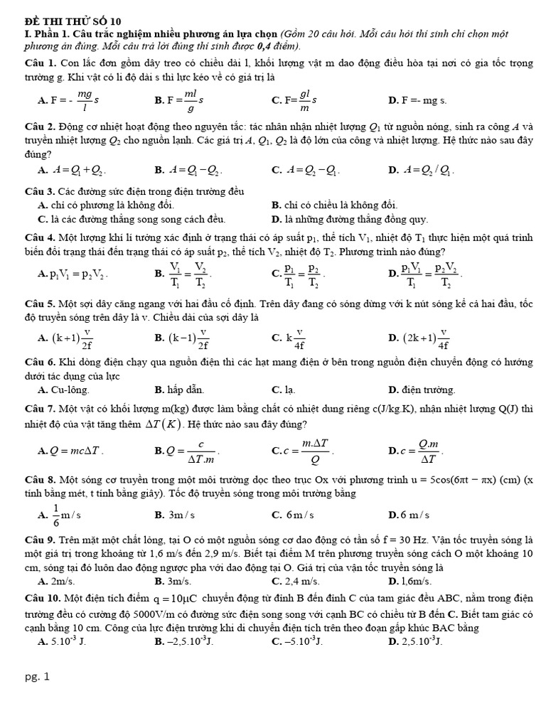 So 10 Dap An 2411 | PDF