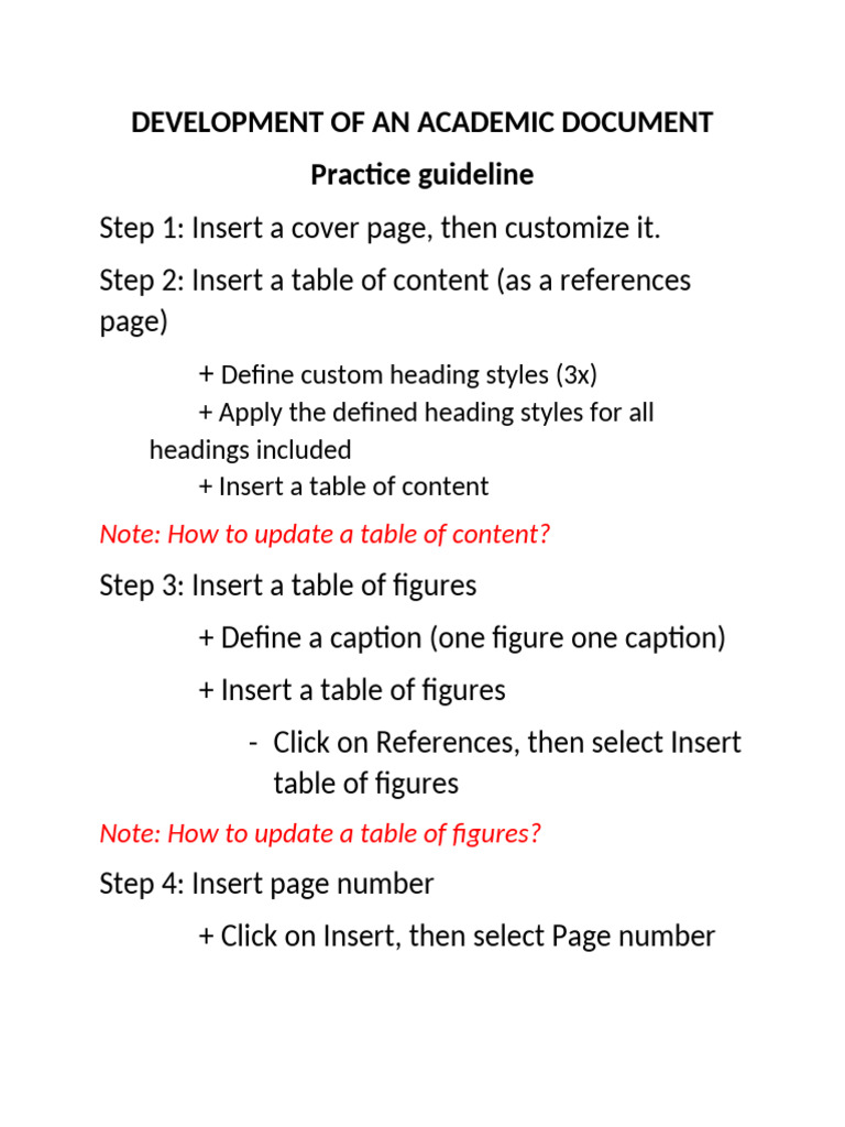 DEVELOPMENT OF AN ACADEMIC DOCUMENT Guideline | PDF