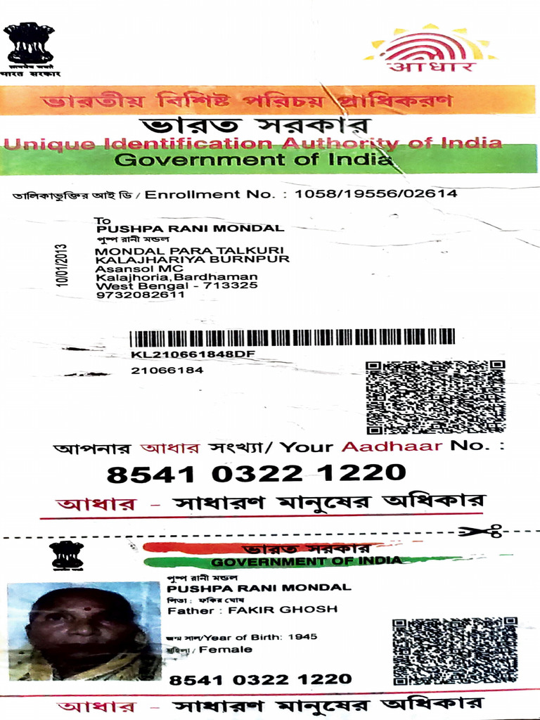 Unique Ldentification Authority of India | PDF