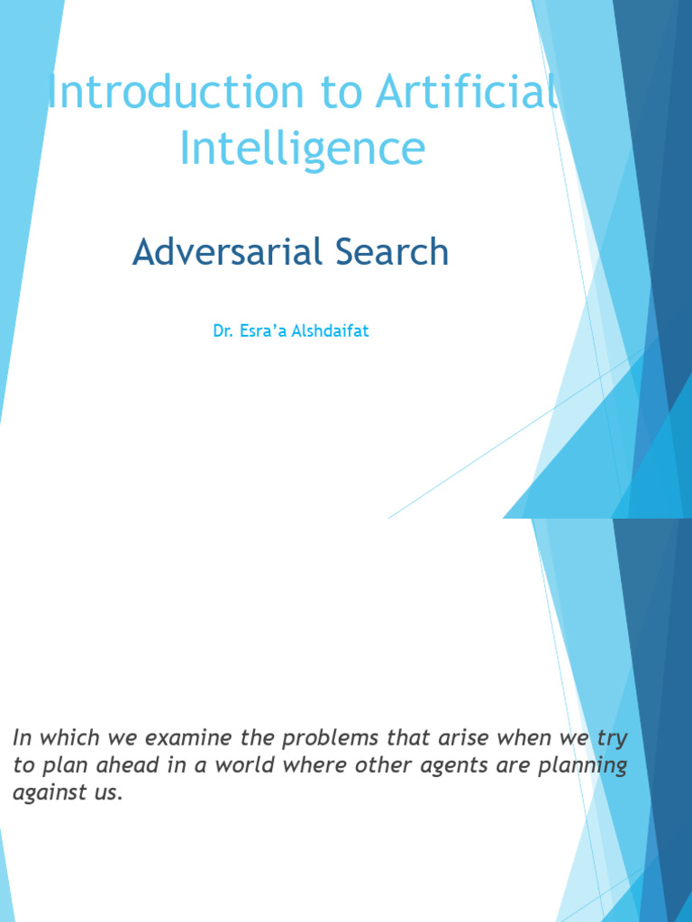 Adversarial Search in AI Games | PDF | Theoretical Computer Science ...