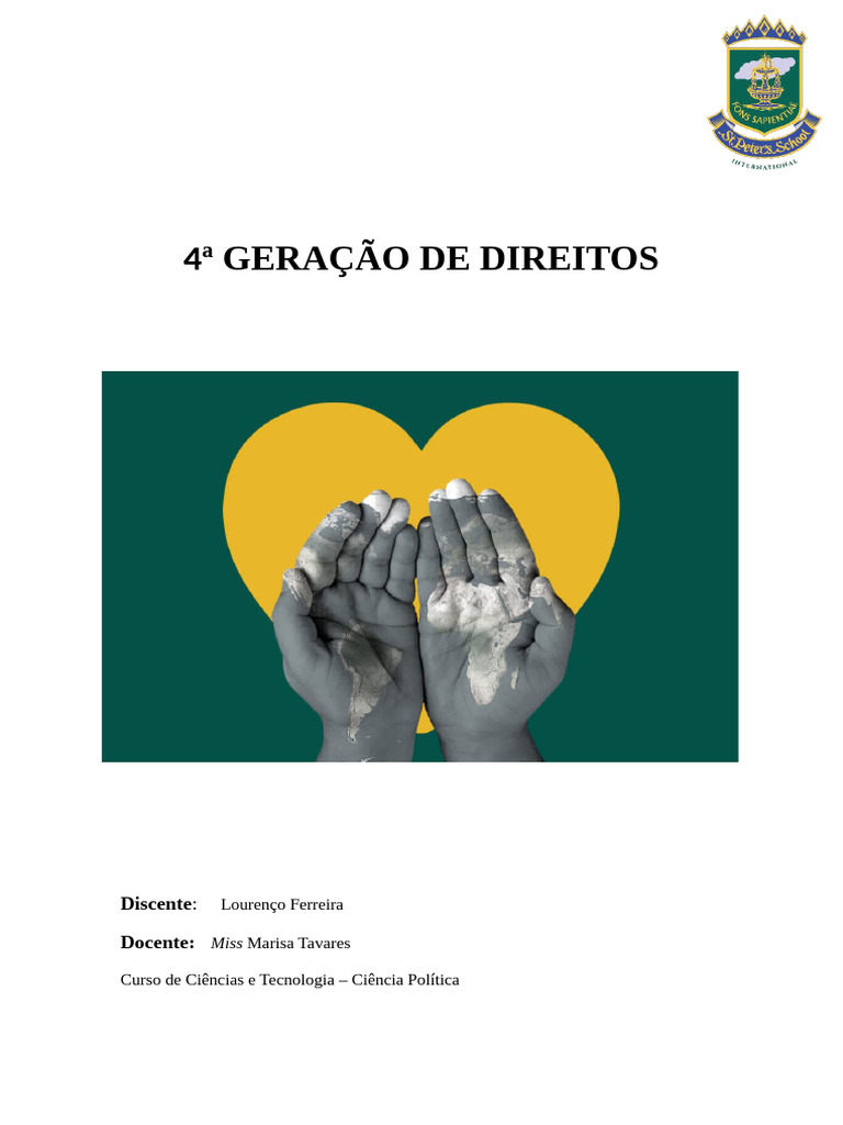 4 Geraçao de Direitos | PDF | Direitos Humanos | Humano