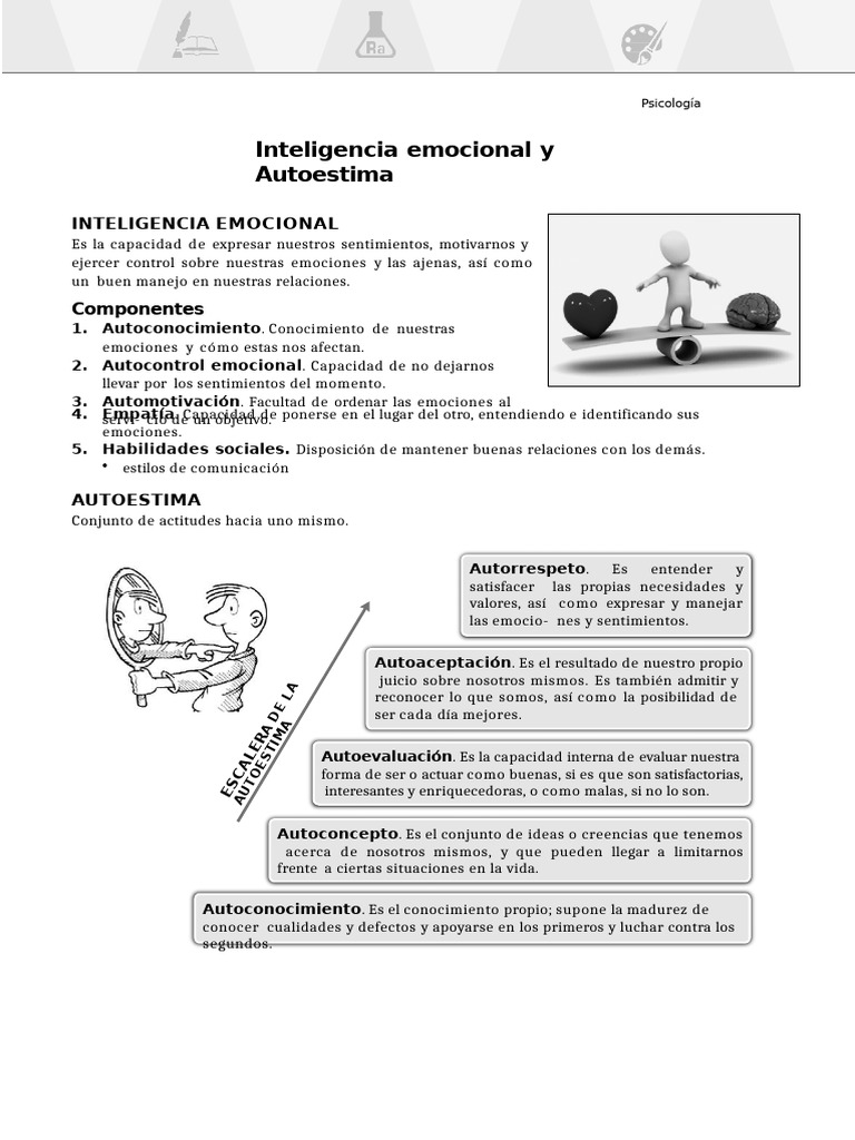 Inteligencia Emocional y Autoestima: Claves | PDF | Las emociones ...