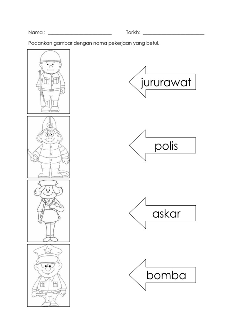 Lembaran Kerja Pekerjaan Beruniform | PDF