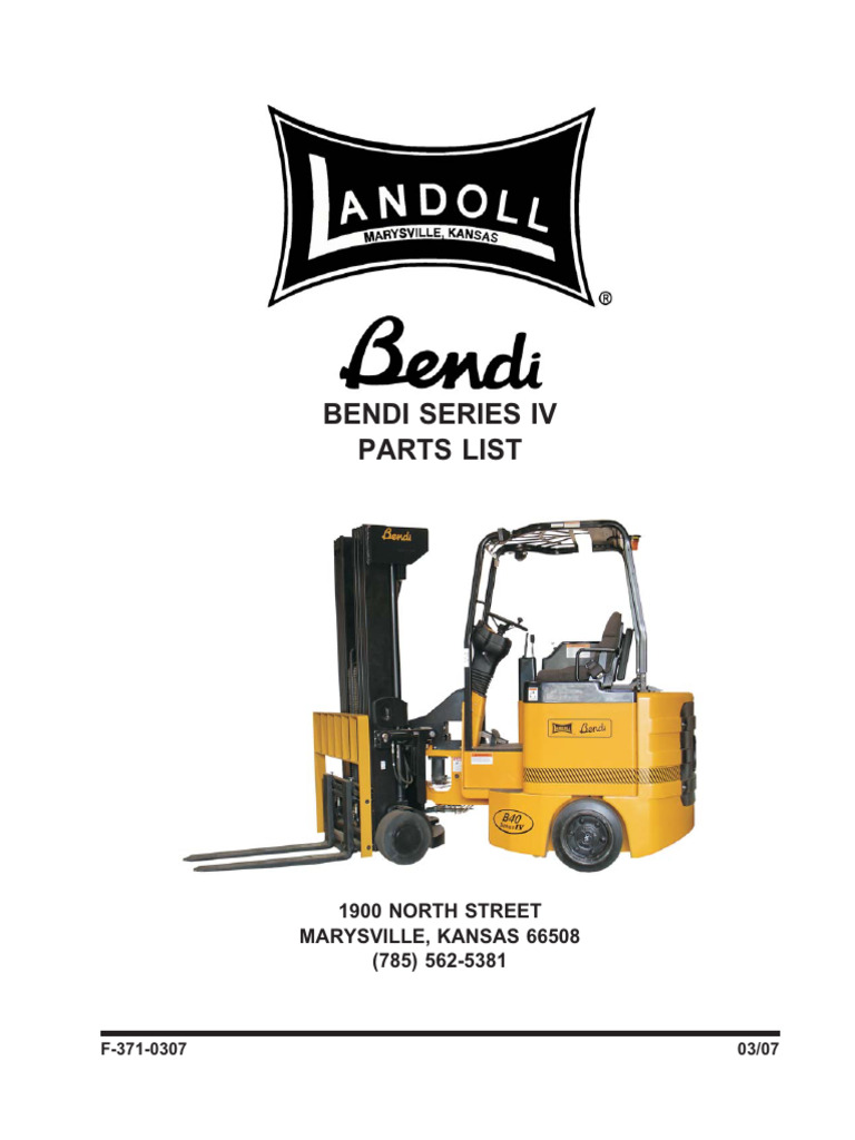 Bendi Forklift Parts Overview | PDF | Axle | Steering