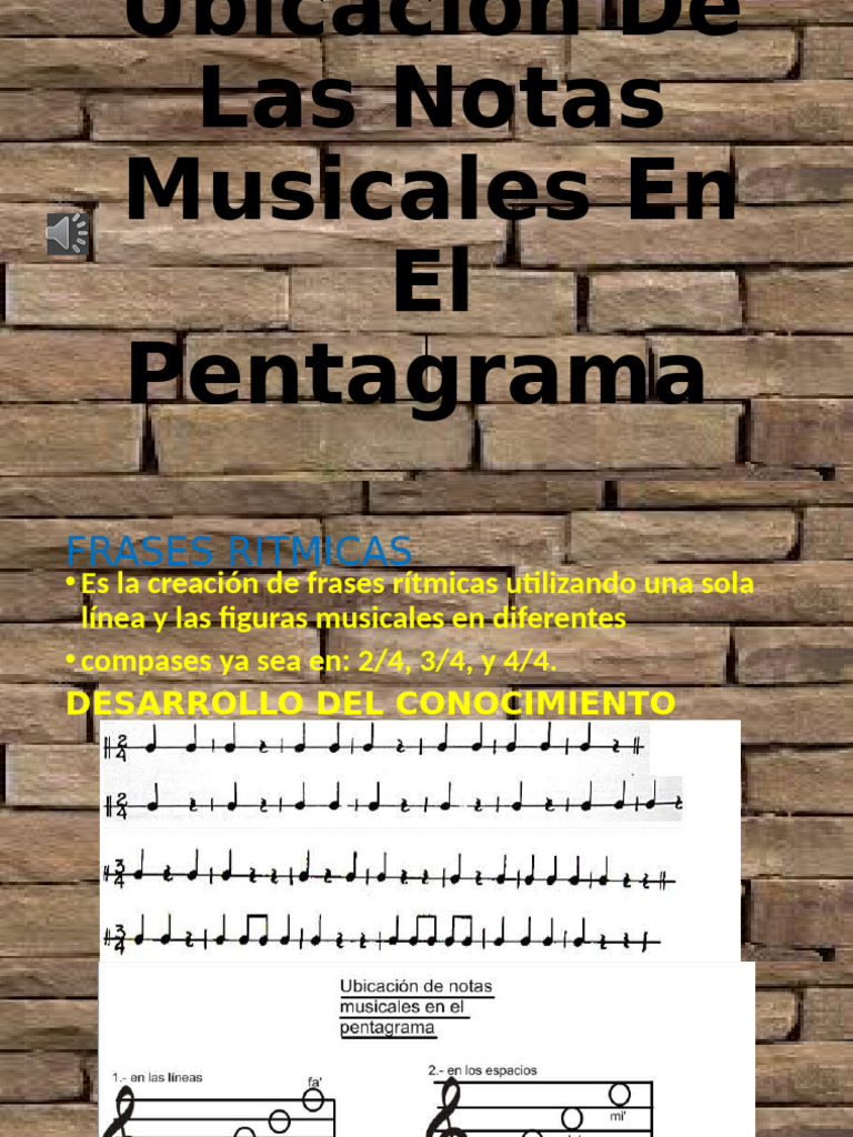 Ubicación de Notas en el Pentagrama | PDF
