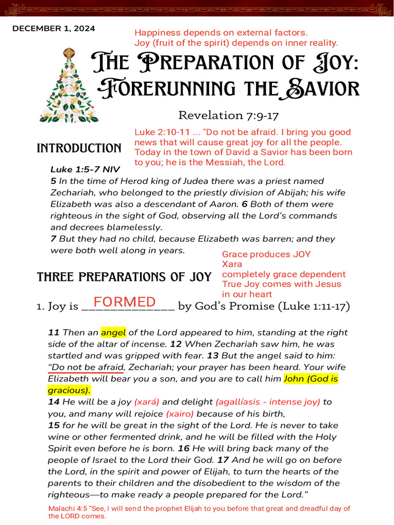 Dec 1 Sermon Notes Pdf Jesus Elijah