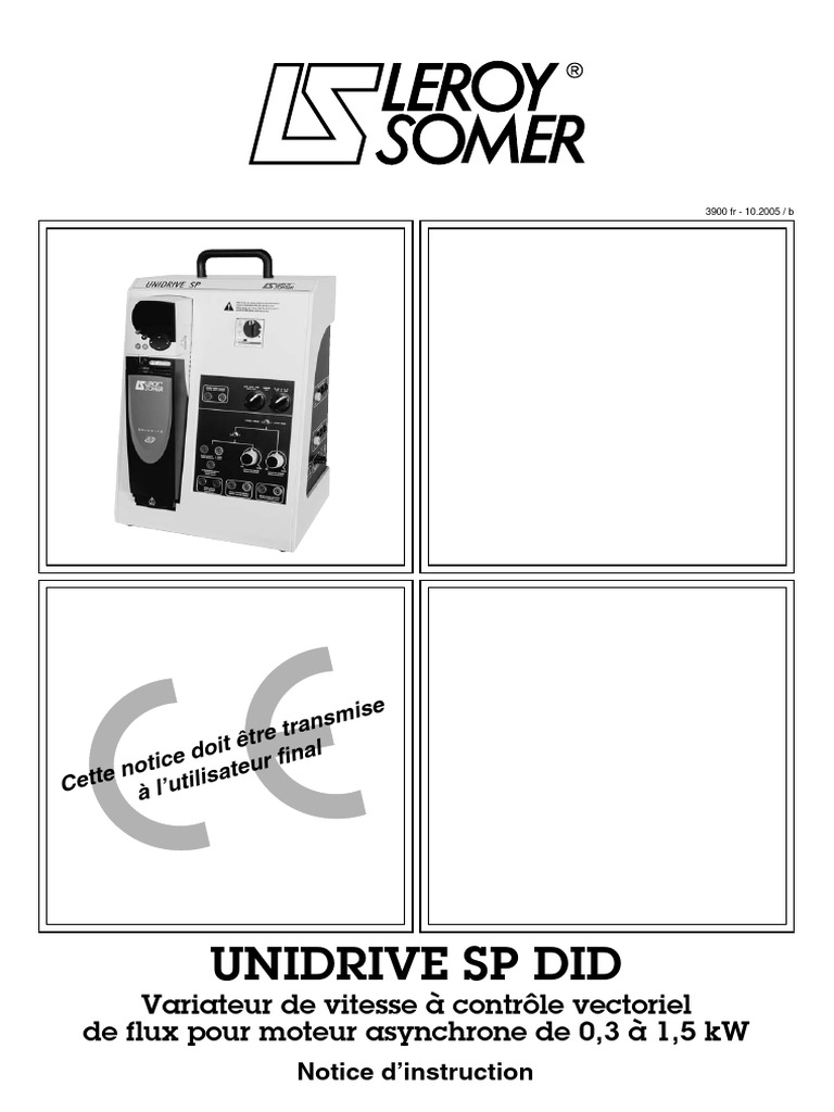 Notice d'instruction UNIDRIVE SP | PDF | Compatibilité ...