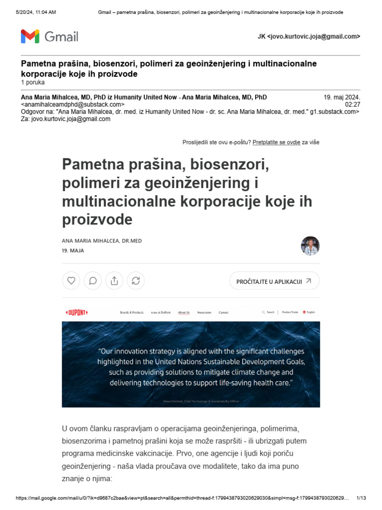 Pametna Prašina, Biosenzori, Polimeri Za Geoinženjering I ...