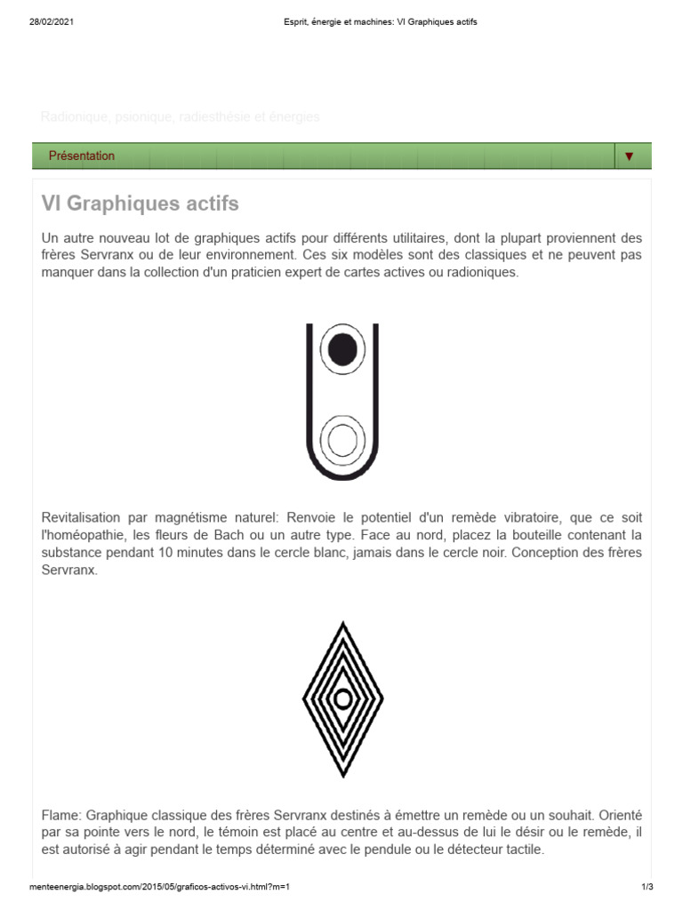 Graphiques Servranx pour Radionique | PDF