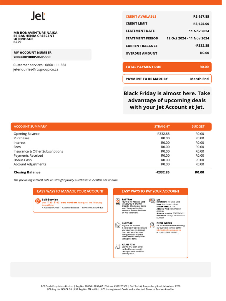 RCS statement | PDF | Credit Card | Debit Card