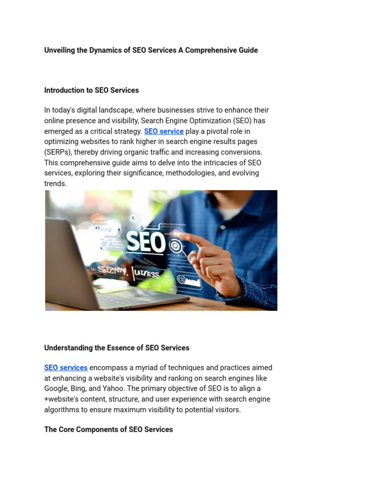 Unveiling The Dynamics of SEO Services A Comprehensive Guide | PDF ...