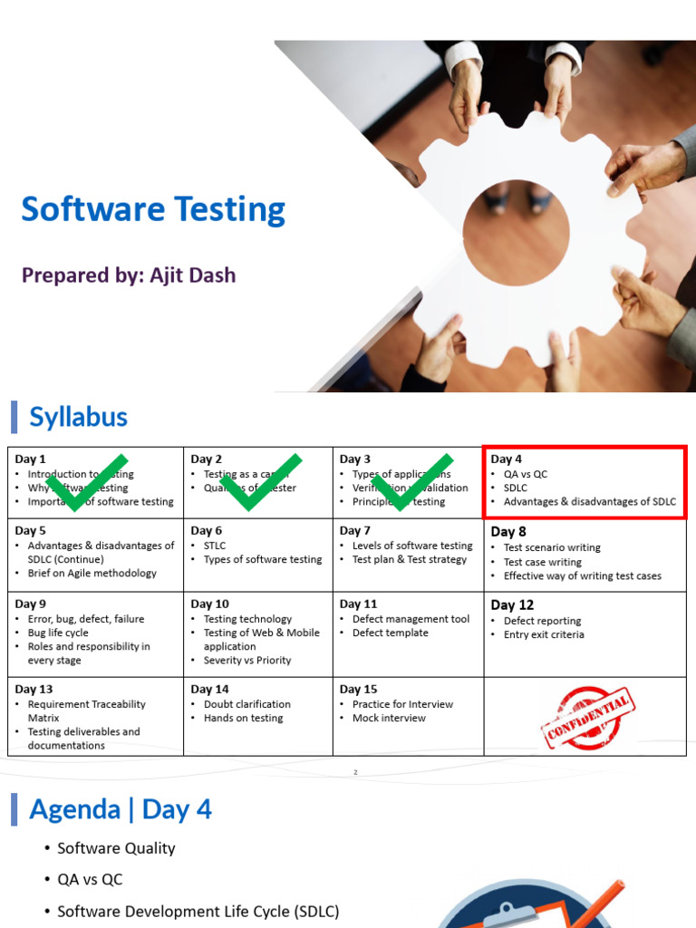 Software Testing - Day 4 | PDF | Software Development Process ...