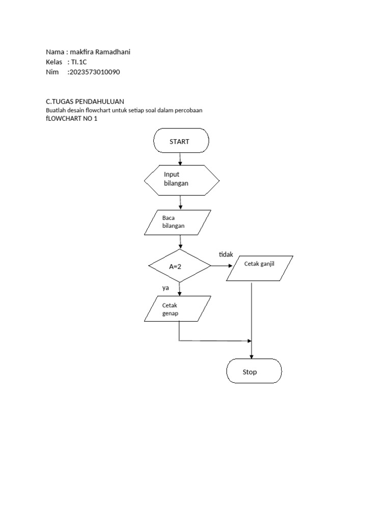 Flowchart dan Fungsi Pemrograman Bilangan | PDF