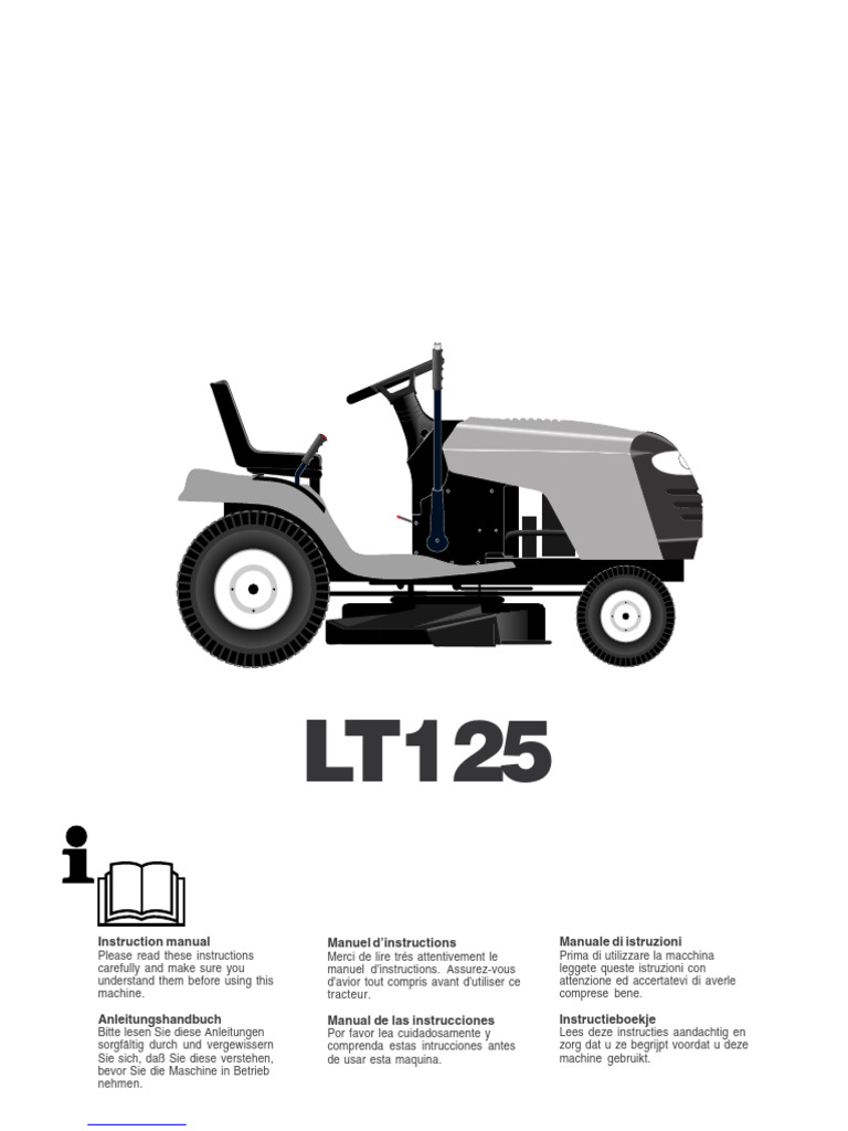 Lt125 Trator Grama | PDF | Lawn Mower | Gasoline