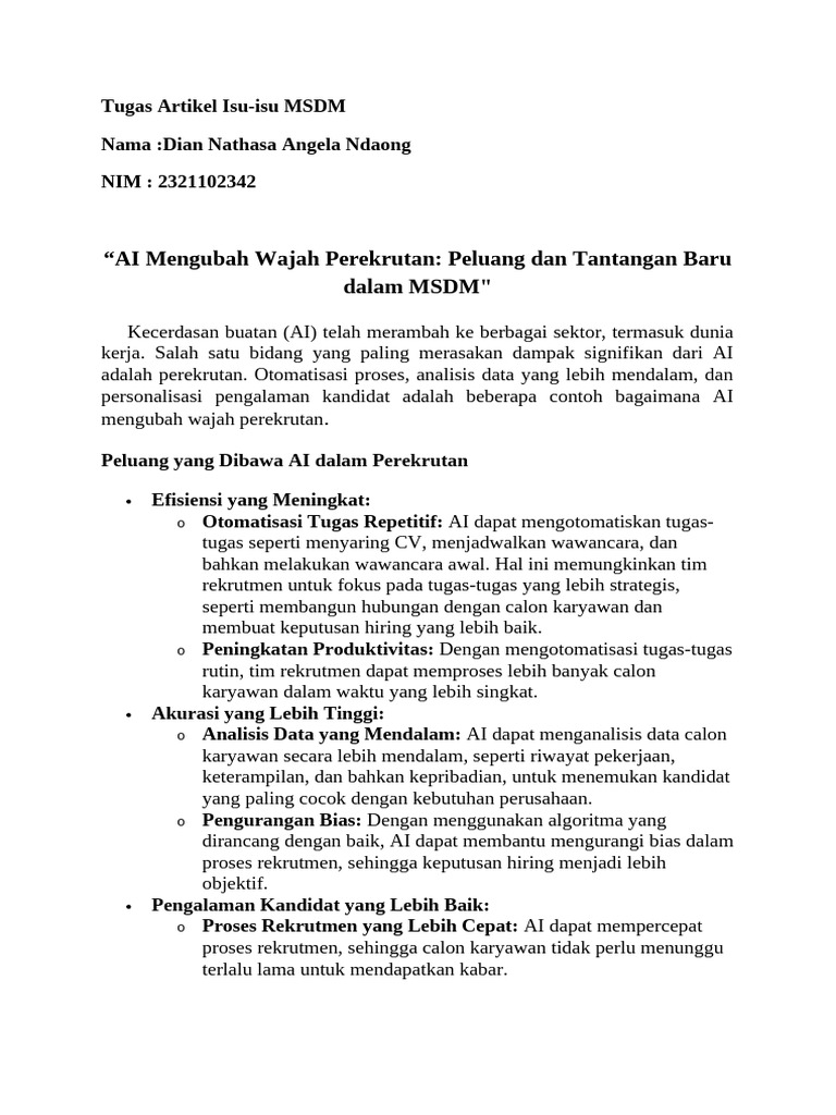 ARTIKEL MSDM Selesai | PDF