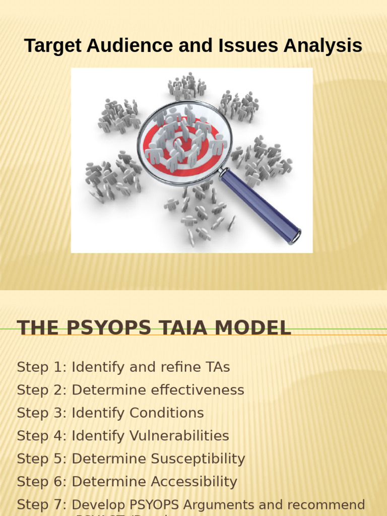 PSYOPS Target Audience Analysis Guide | PDF | Motivation | Motivational