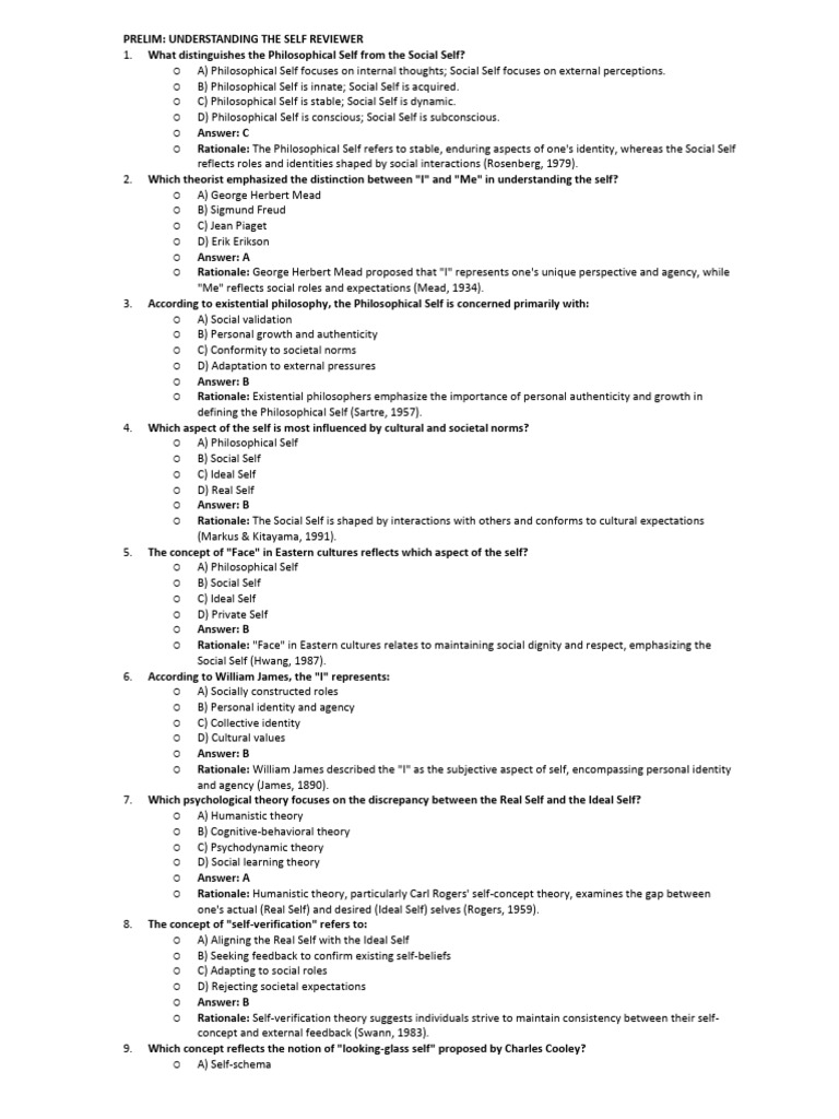 Understanding the Psychological Self | PDF | Id | Self Actualization