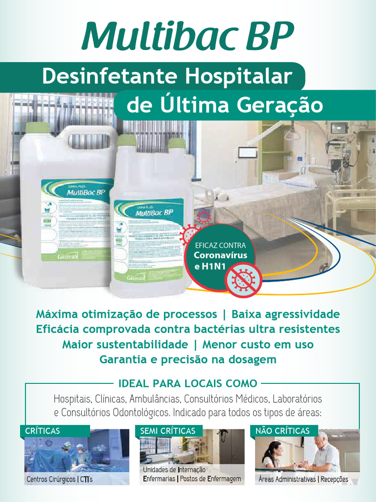 Desinfetante Hospitalar Multibac BP | PDF | Desinfetante | Mycobacterium