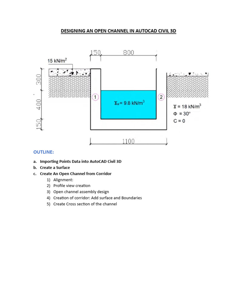 Designing Open Channels in Civil 3D | PDF | Comma Separated Values ...