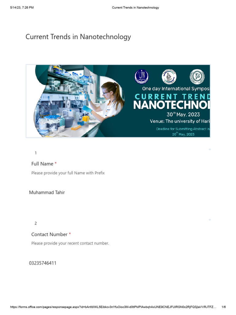 Current Trends in Nanotechnology | PDF