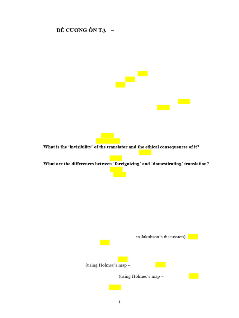 Translation Theory Questions - 221 | PDF | Translations | Applied ...